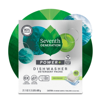 Seventh Generation Dishwasher Detergent Pack - 40 Count - Power Plus Fresh Citrus