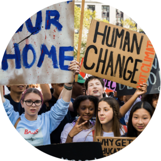 Youth gather and peacefully protest